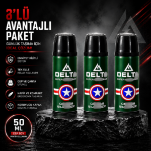 3 Adet Delta Biber Gazı Spreyi 50 ml